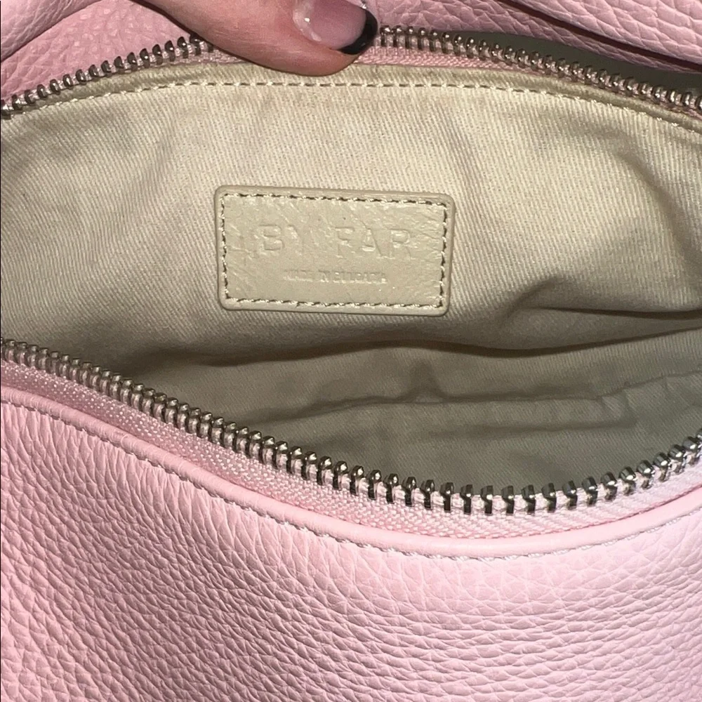 BY FAR Cush Peony Flat Grain Leather Shoulder Bag - Picture 7 of 11